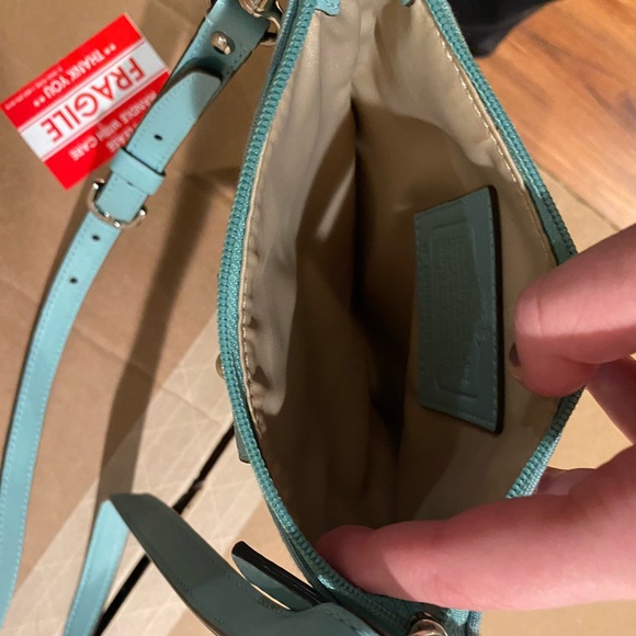 TEAL COACH SATCHEL - Picture 7 of 8